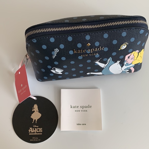 kate spade Handbags - NWT! Kate x Disney Alice in wonderland limited edition Cosmetic Bag/pouch.